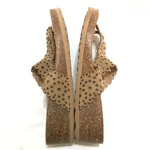Mia Paoli Thong Sandals Leather Velour